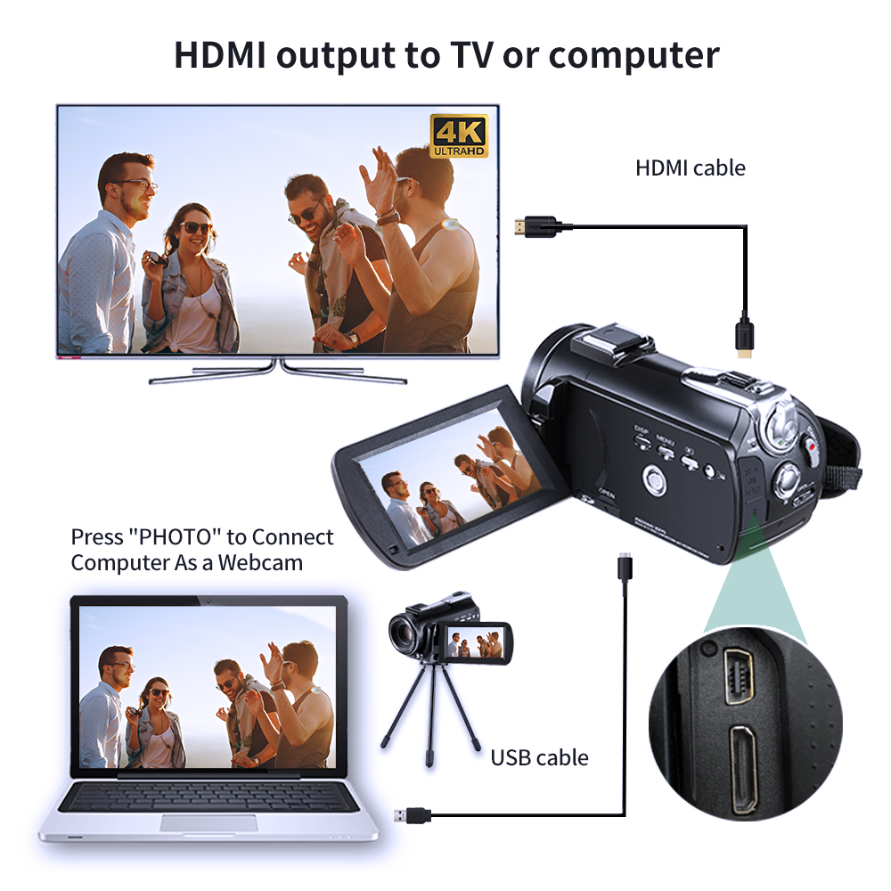 Cámara de vídeo profesional 4K - Photography Prompt reseña y precio